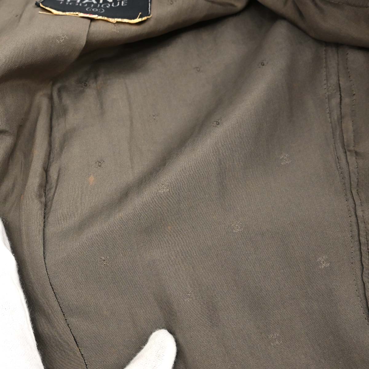 Chanel Collarless Tweed Jacket Brown #36