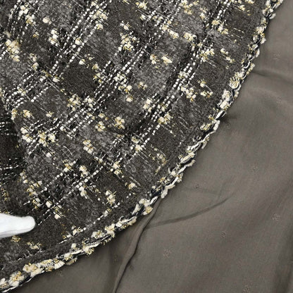 Chanel Collarless Tweed Jacket Brown #36