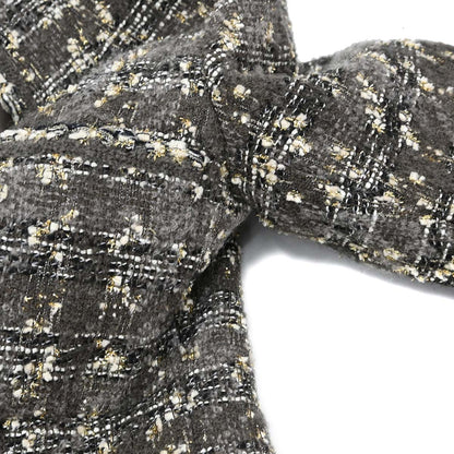 Chanel Collarless Tweed Jacket Brown #36