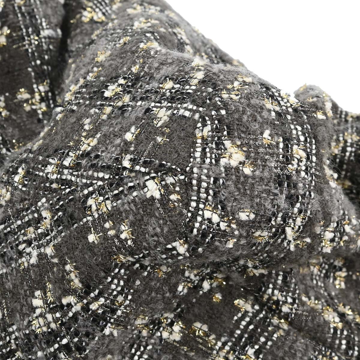 Chanel Collarless Tweed Jacket Brown #36