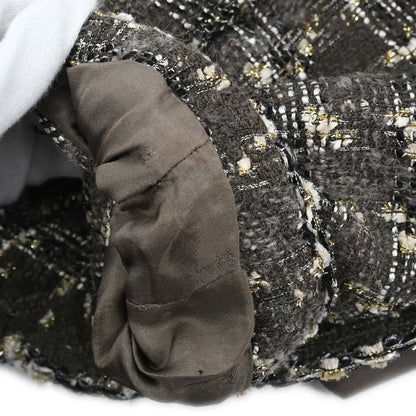 Chanel Collarless Tweed Jacket Brown #36