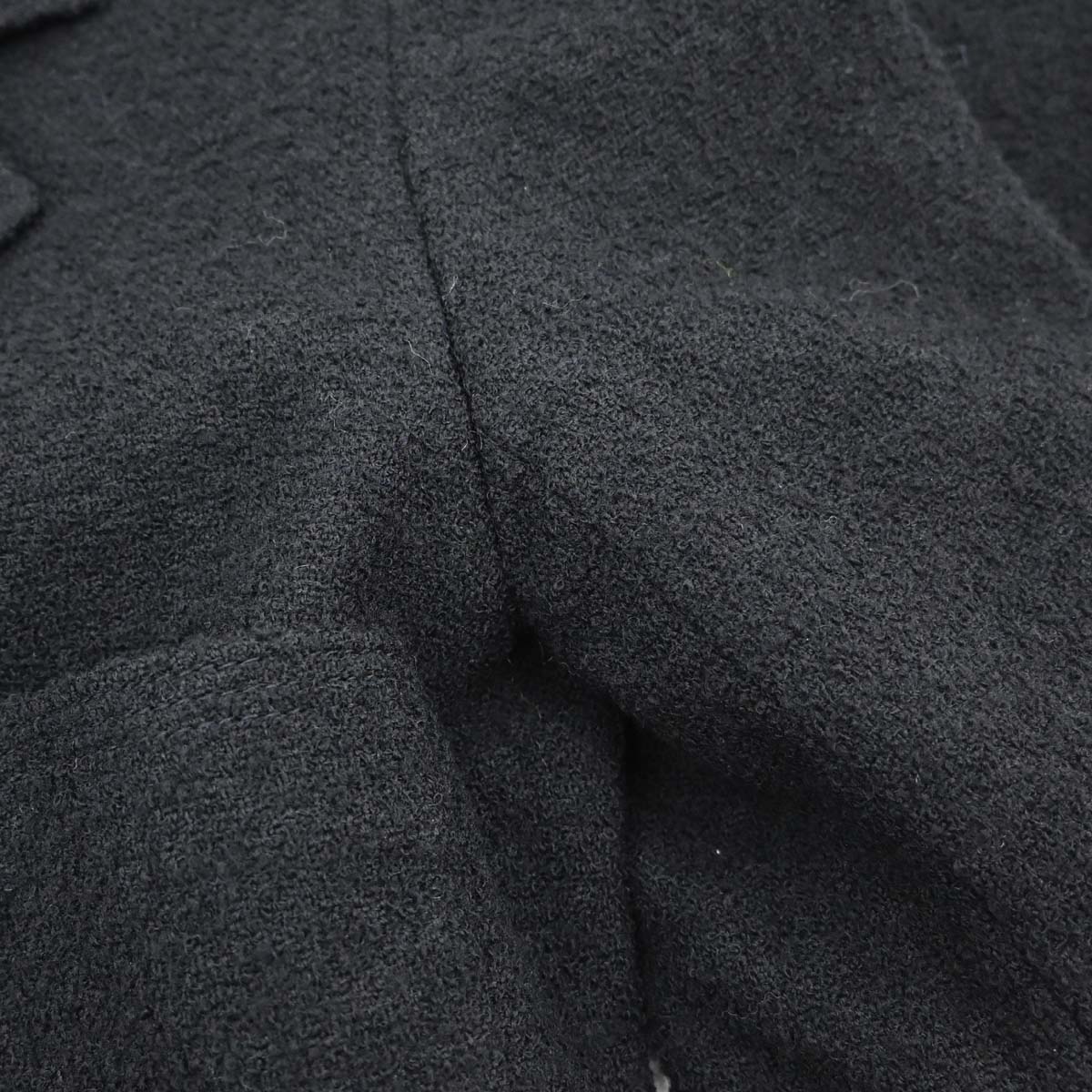 Chanel 1996 Single Breasted Jacket Tweed Black #38
