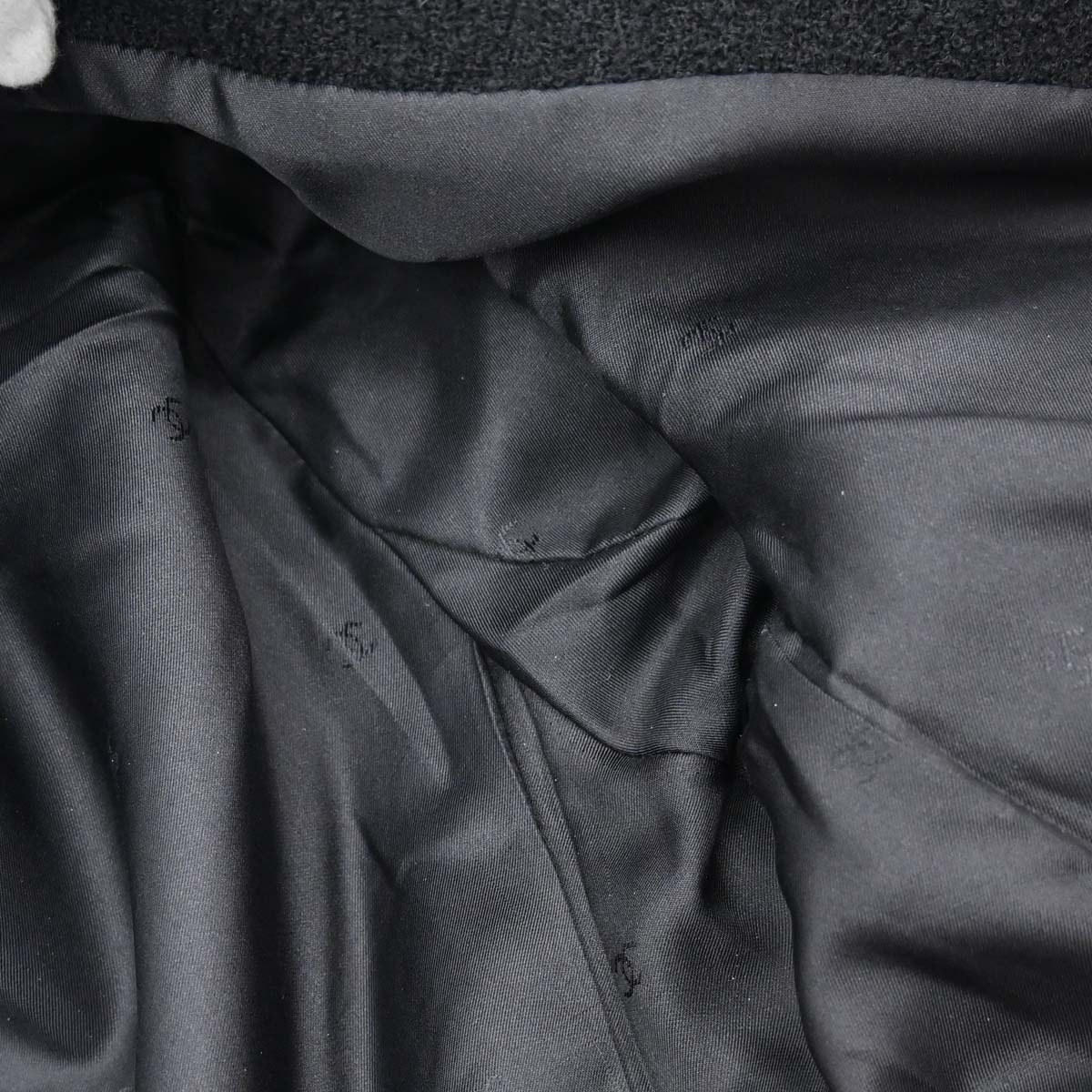Chanel 1996 Single Breasted Jacket Tweed Black #38