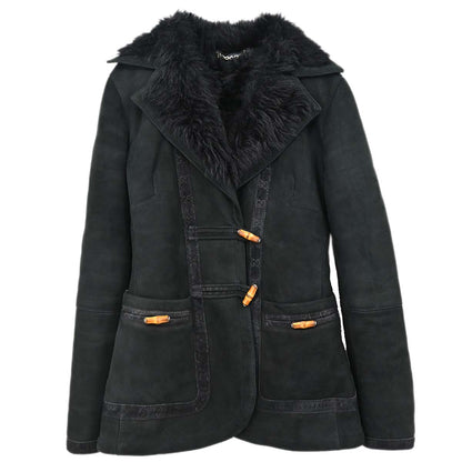 Gucci Sheepskin Coat Black #36