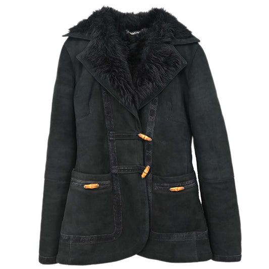 Gucci Sheepskin Coat Black #36