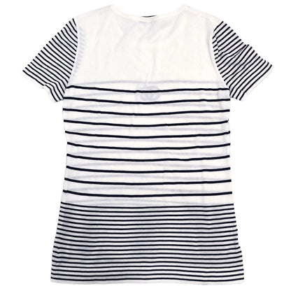 Chanel Border T-shirt Top White #36