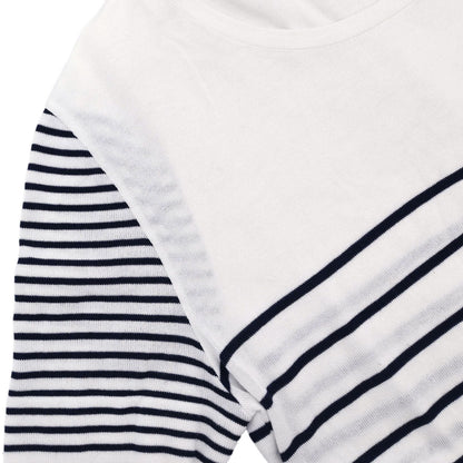 Chanel Border T-shirt Top White #36