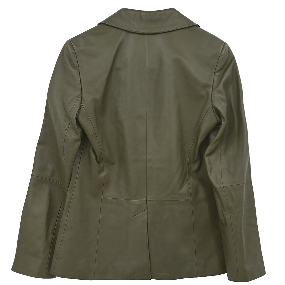 Loewe Lambskin Leather Jacket Khaki #38
