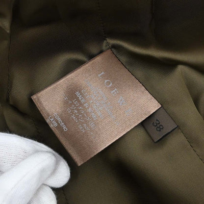 Loewe Lambskin Leather Jacket Khaki #38