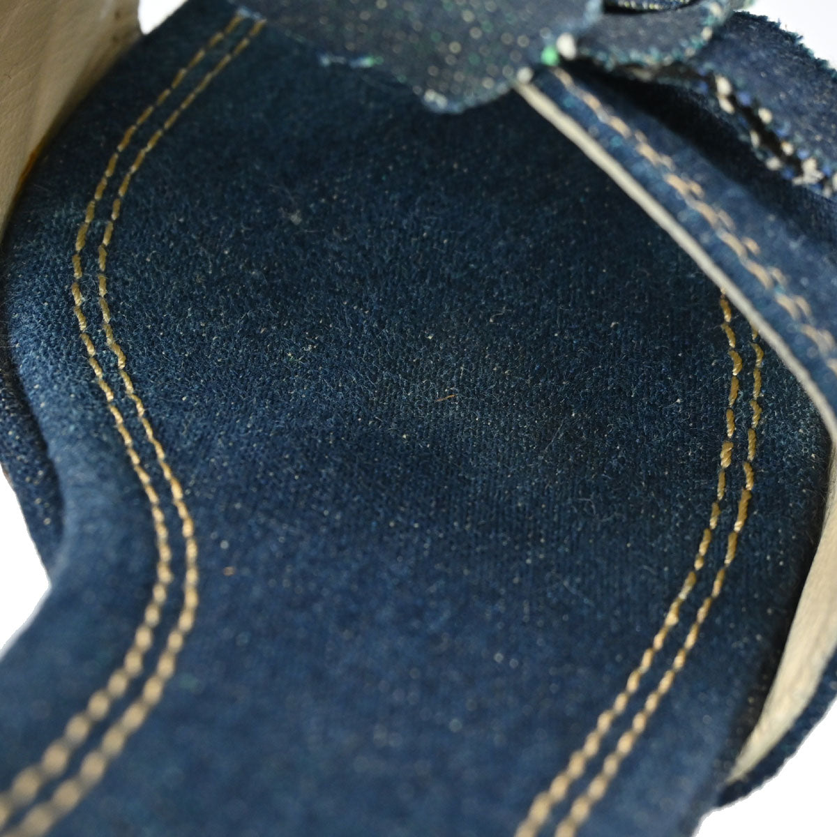 Chanel * Navy Denim Mules Shoes #36 1/2