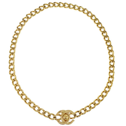 Chanel CC Turnlock Small Gold Chain Necklace 00A