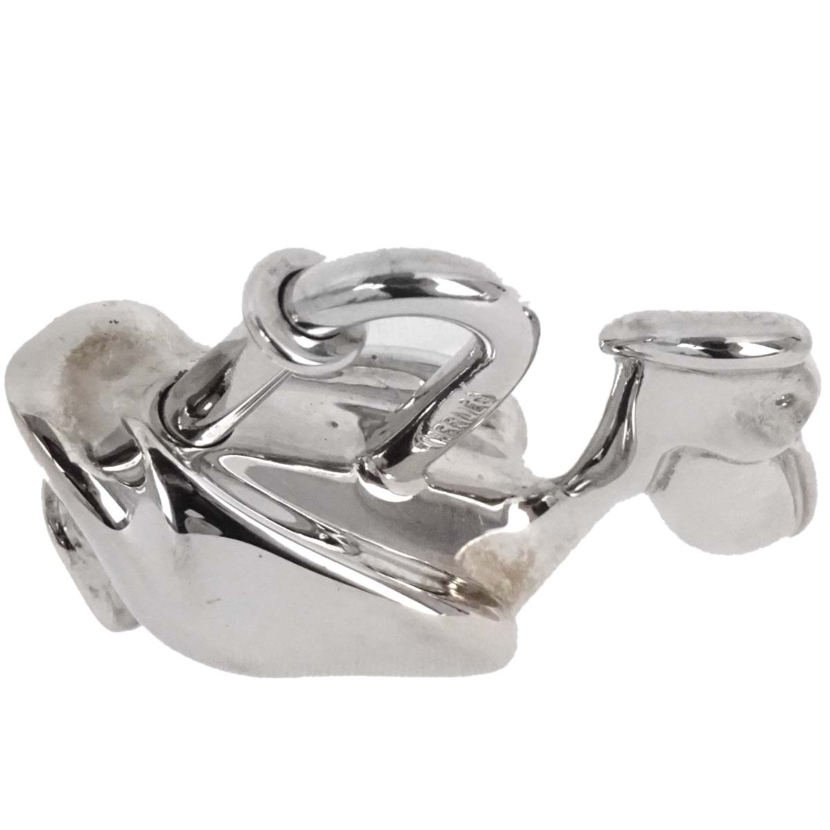 Hermes Pelican Motif 1992 Limited Cadena Padlock Silver Bag Charm