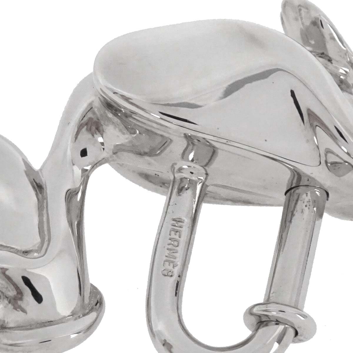Hermes Pelican Motif 1992 Limited Cadena Padlock Silver Bag Charm