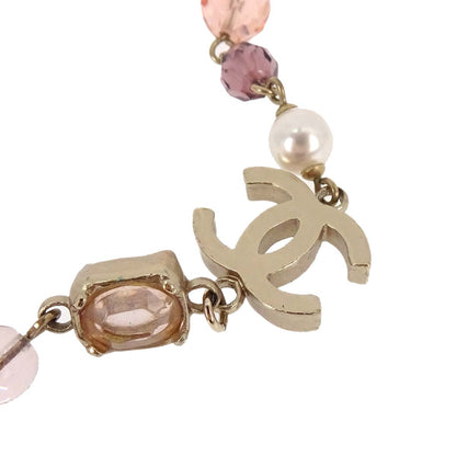 Chanel CC Gold Costume Pearl Chain Necklace 07A