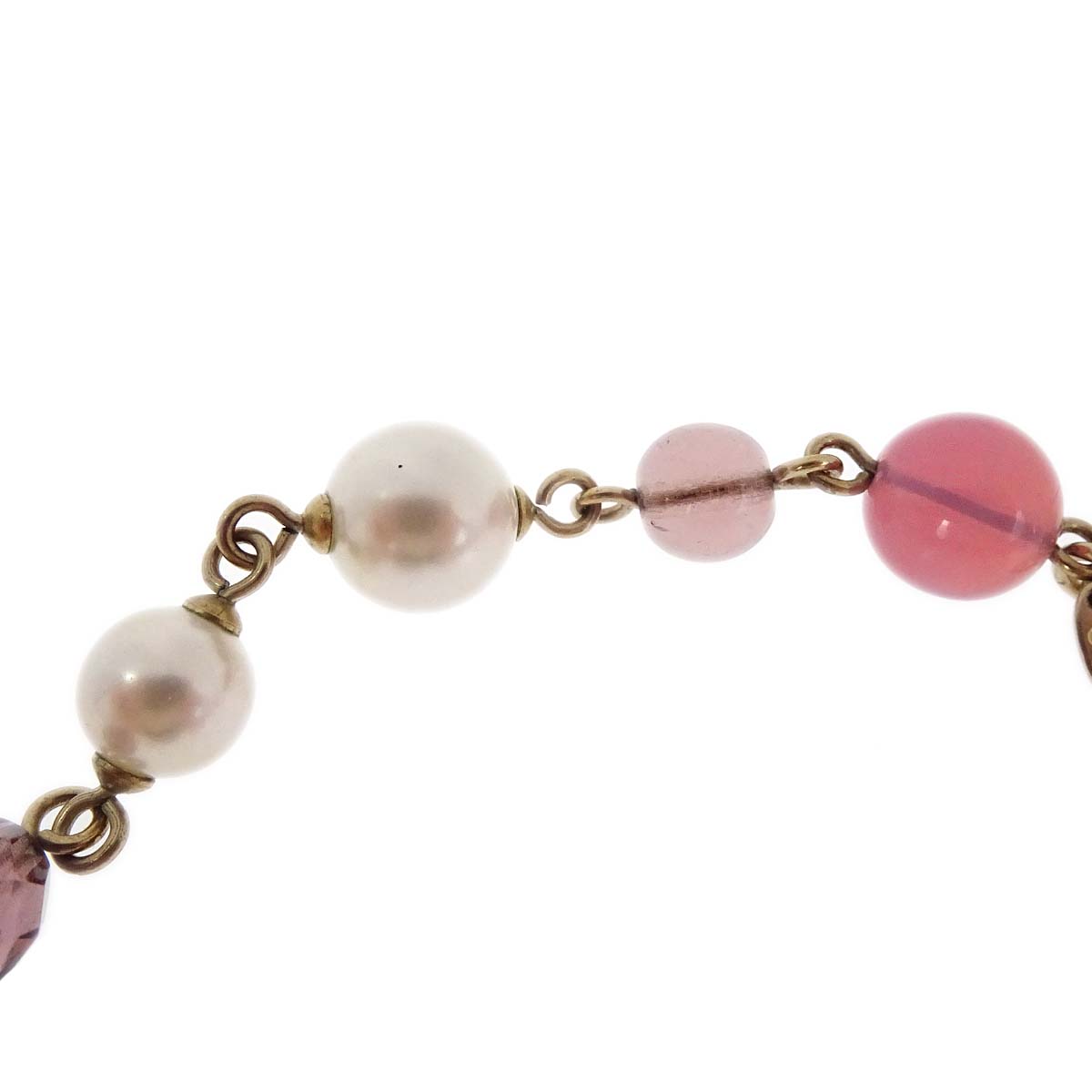 Chanel CC Gold Costume Pearl Chain Necklace 07A