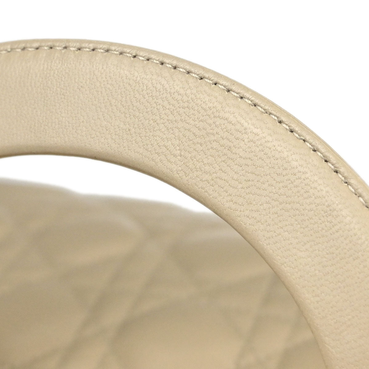 Christian Dior Beige Lambskin Medium Lady Dior Cannage 2way Shoulder Handbag