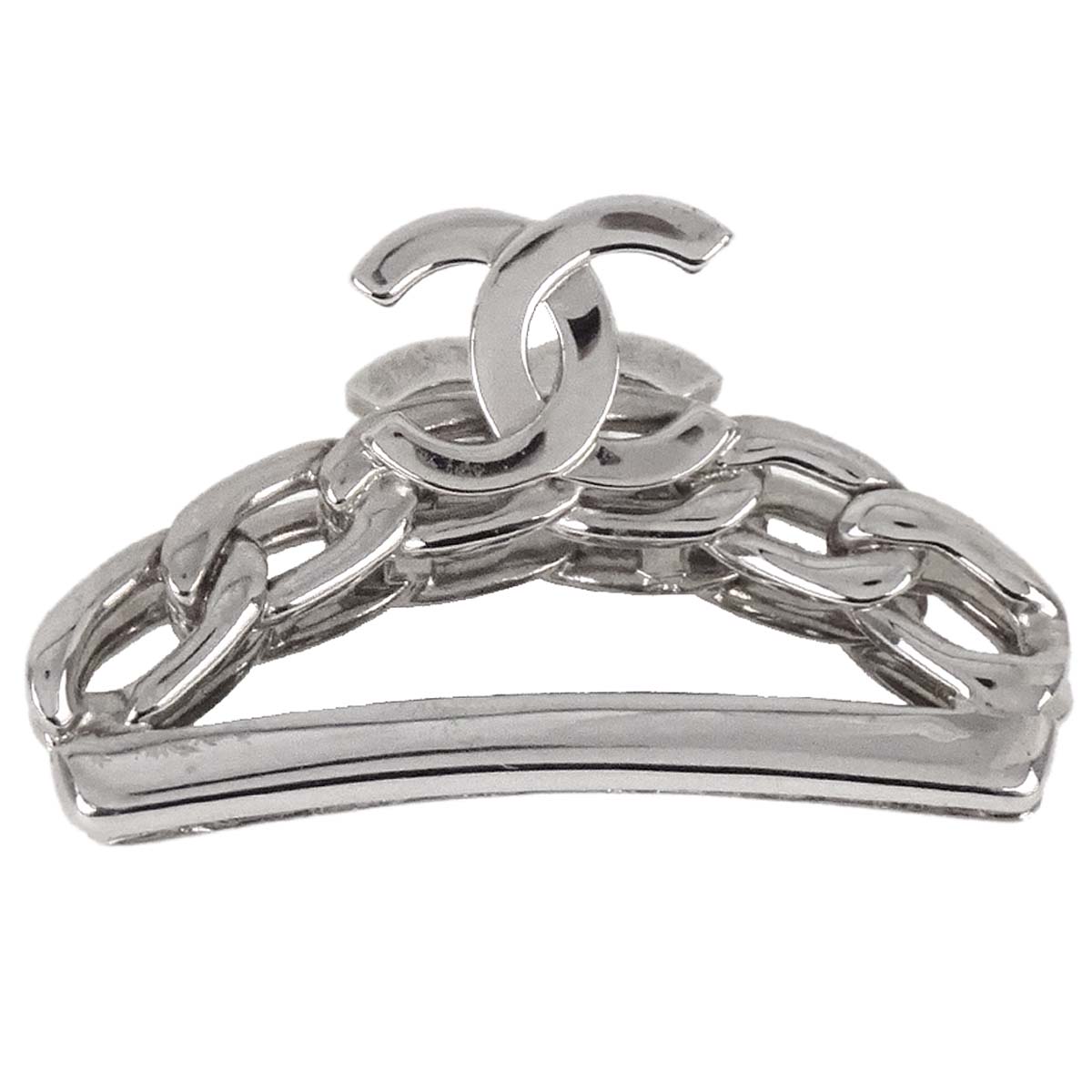 Chanel Hair Clip Hairpin Barrette Silver 98P