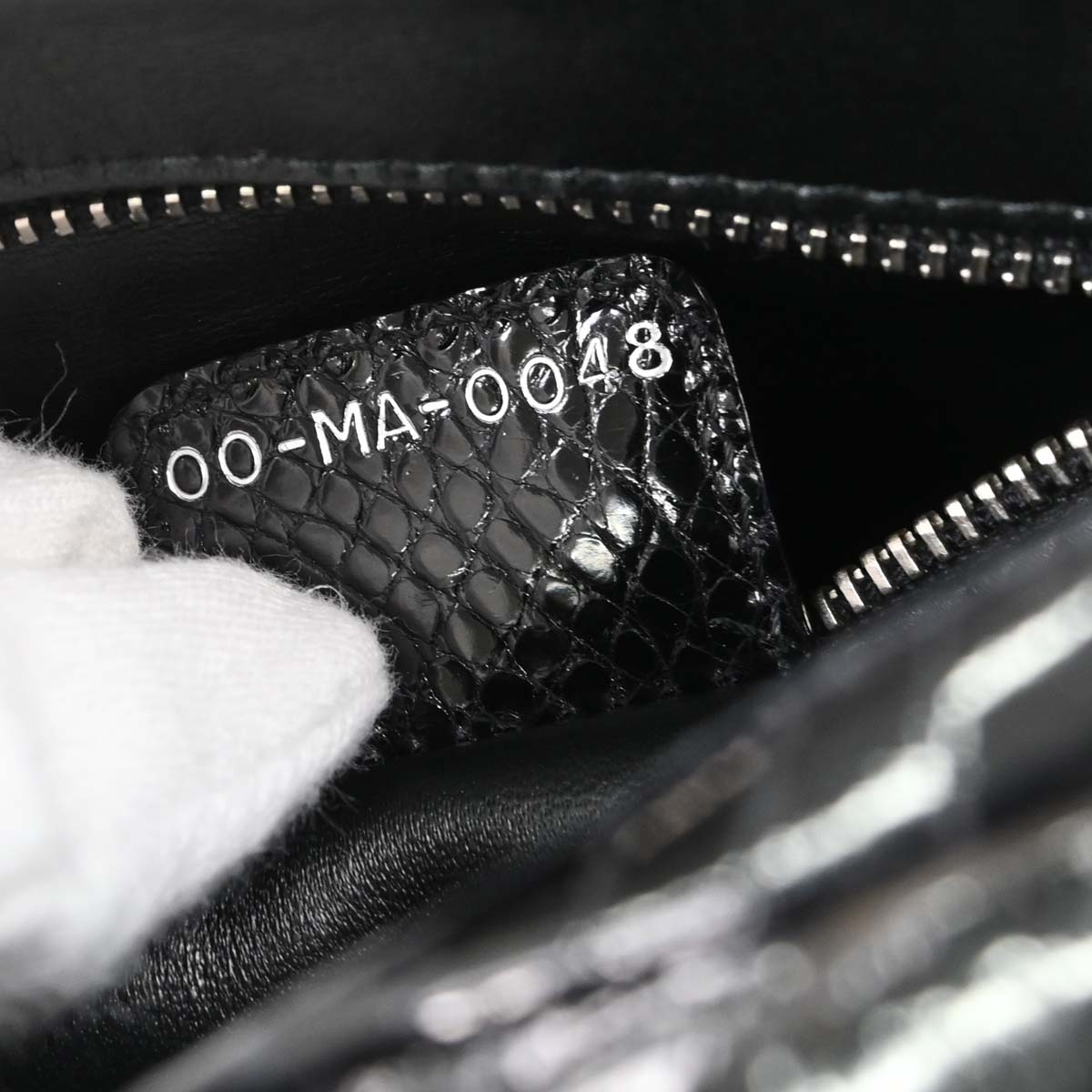 Christian Dior * Black Crocodile Medium Lady Dior 2way Shoulder Handbag