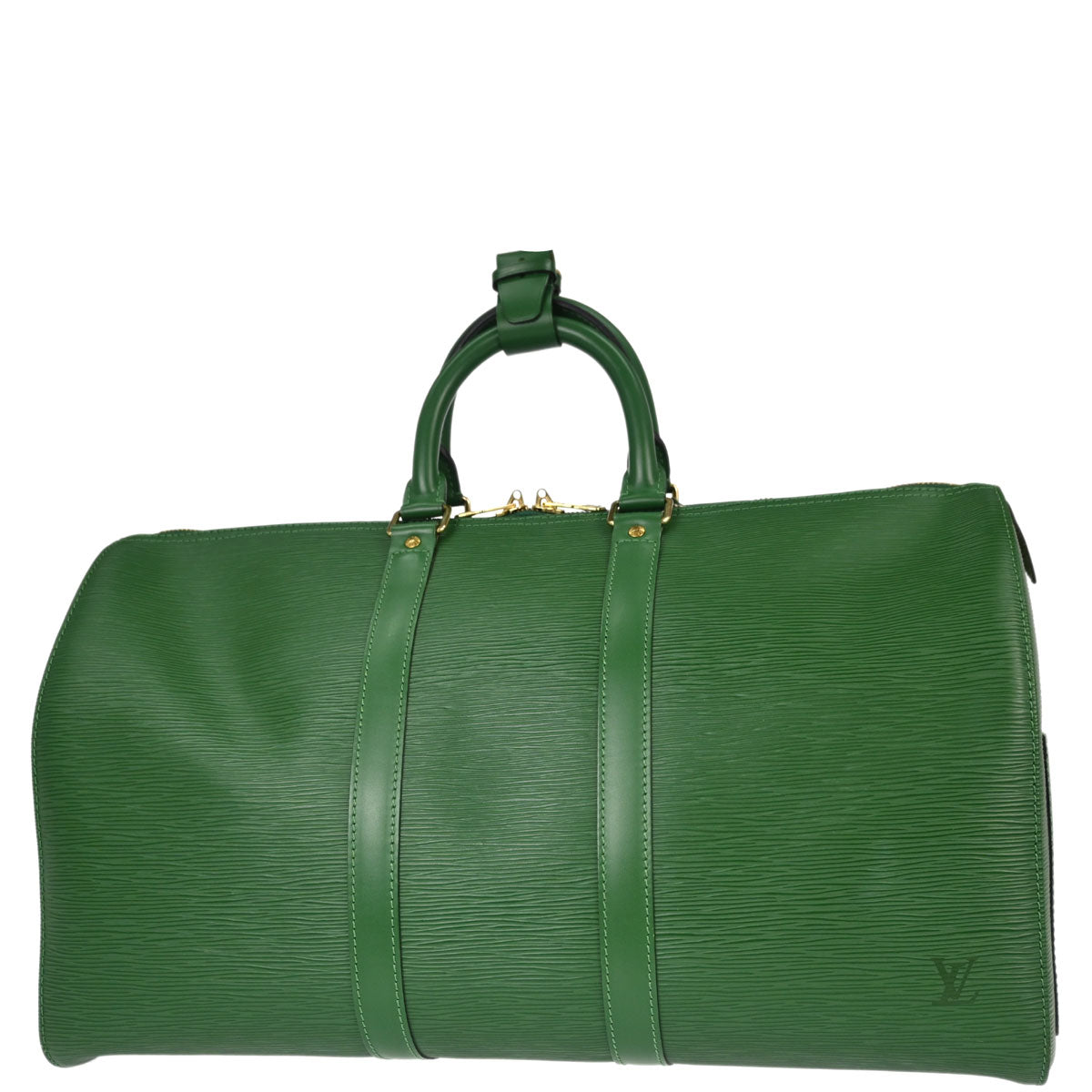 Louis Vuitton Green Epi Keepall 45 Travel Handbag M42974