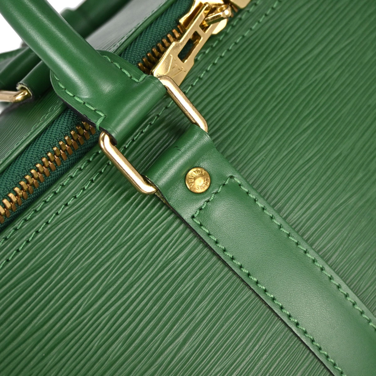 Louis Vuitton Green Epi Keepall 45 Travel Handbag M42974