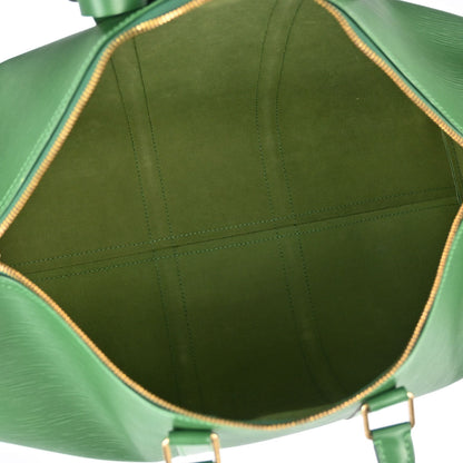 Louis Vuitton Green Epi Keepall 45 Travel Handbag M42974