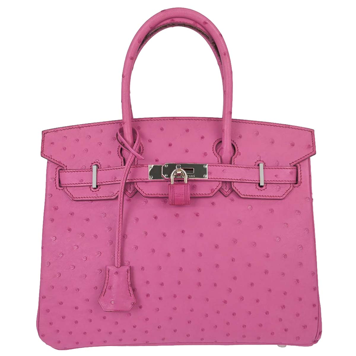 Hermes * Fuchsia Pink Ostrich Birkin 30 Handbag