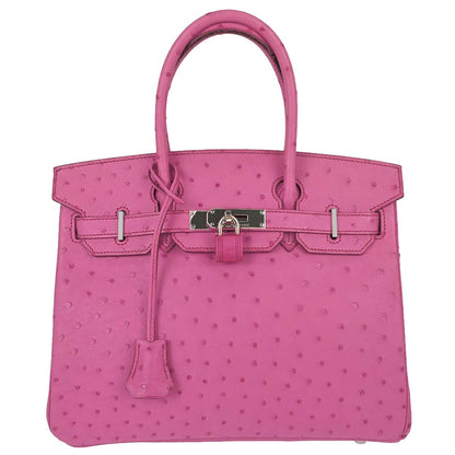 Hermes * Fuchsia Pink Ostrich Birkin 30 Handbag