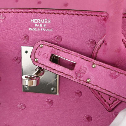 Hermes * Fuchsia Pink Ostrich Birkin 30 Handbag