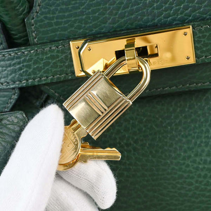 Hermes Green Ardennes Birkin 30 Handbag
