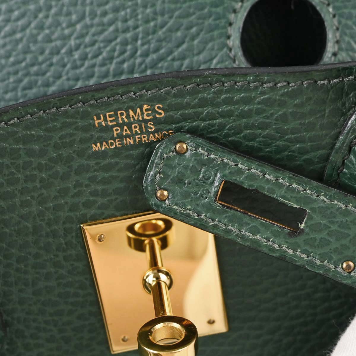 Hermes Green Ardennes Birkin 30 Handbag