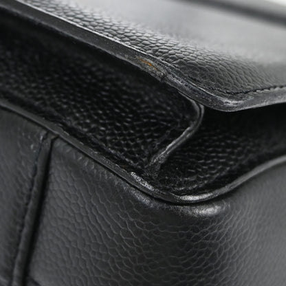 Chanel Black Caviar Skin Briefcase Business Handbag