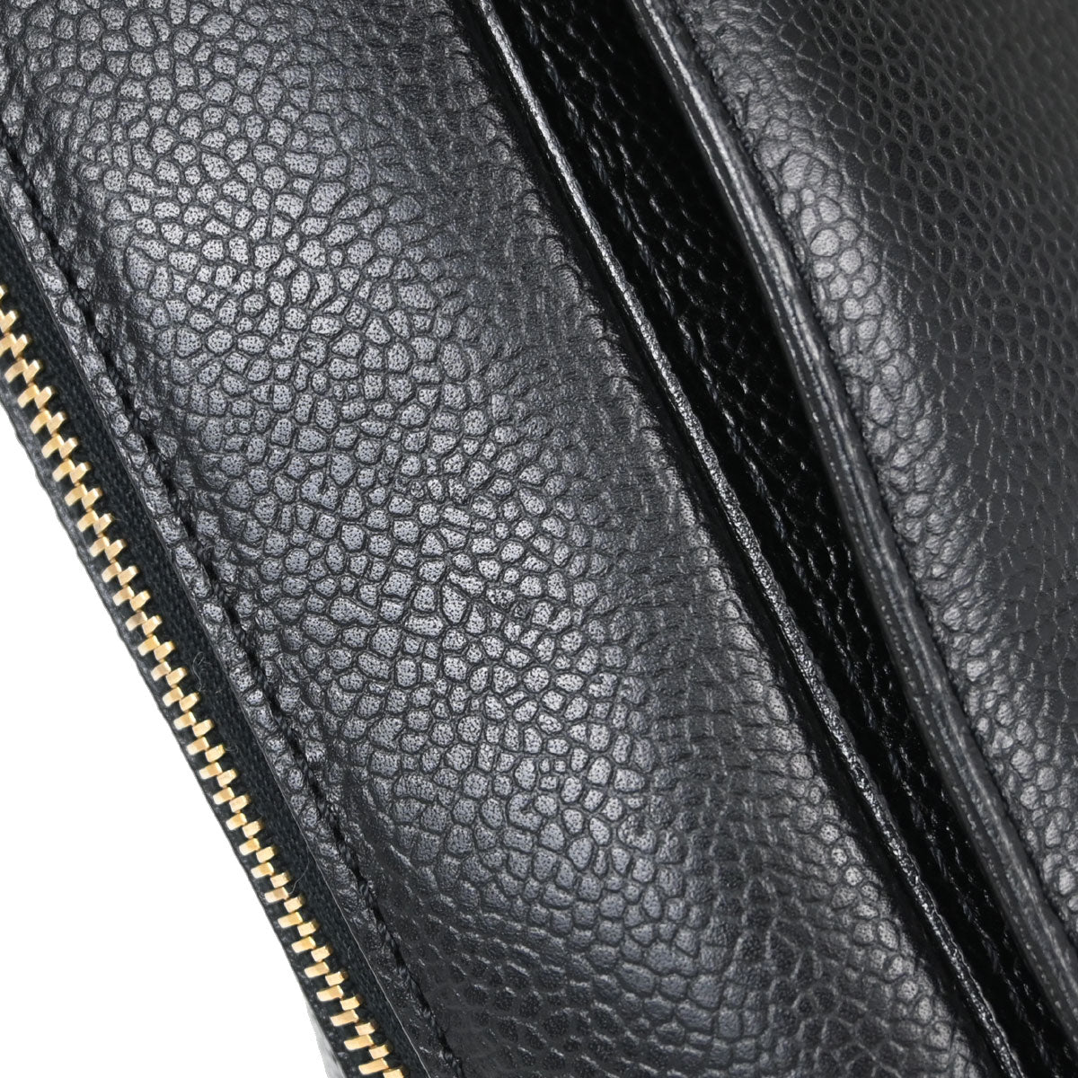 Chanel Black Caviar Skin Briefcase Business Handbag