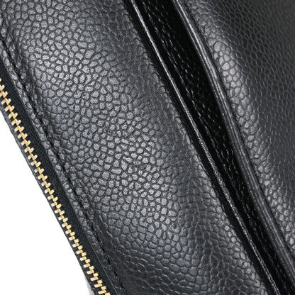 Chanel Black Caviar Skin Briefcase Business Handbag