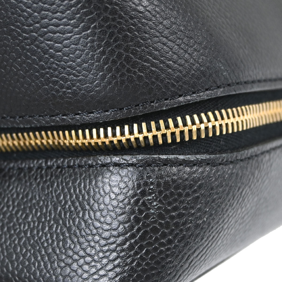 Chanel Black Caviar Skin Briefcase Business Handbag