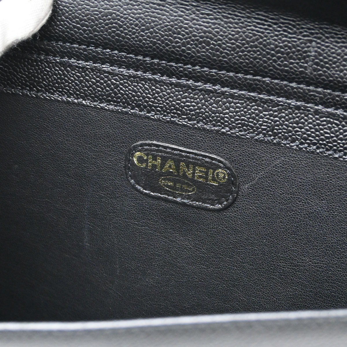 Chanel Black Caviar Skin Briefcase Business Handbag
