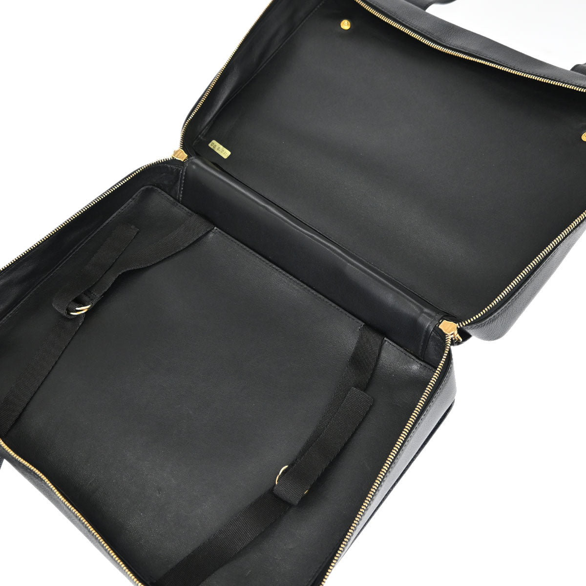 Chanel Black Caviar Skin Briefcase Business Handbag