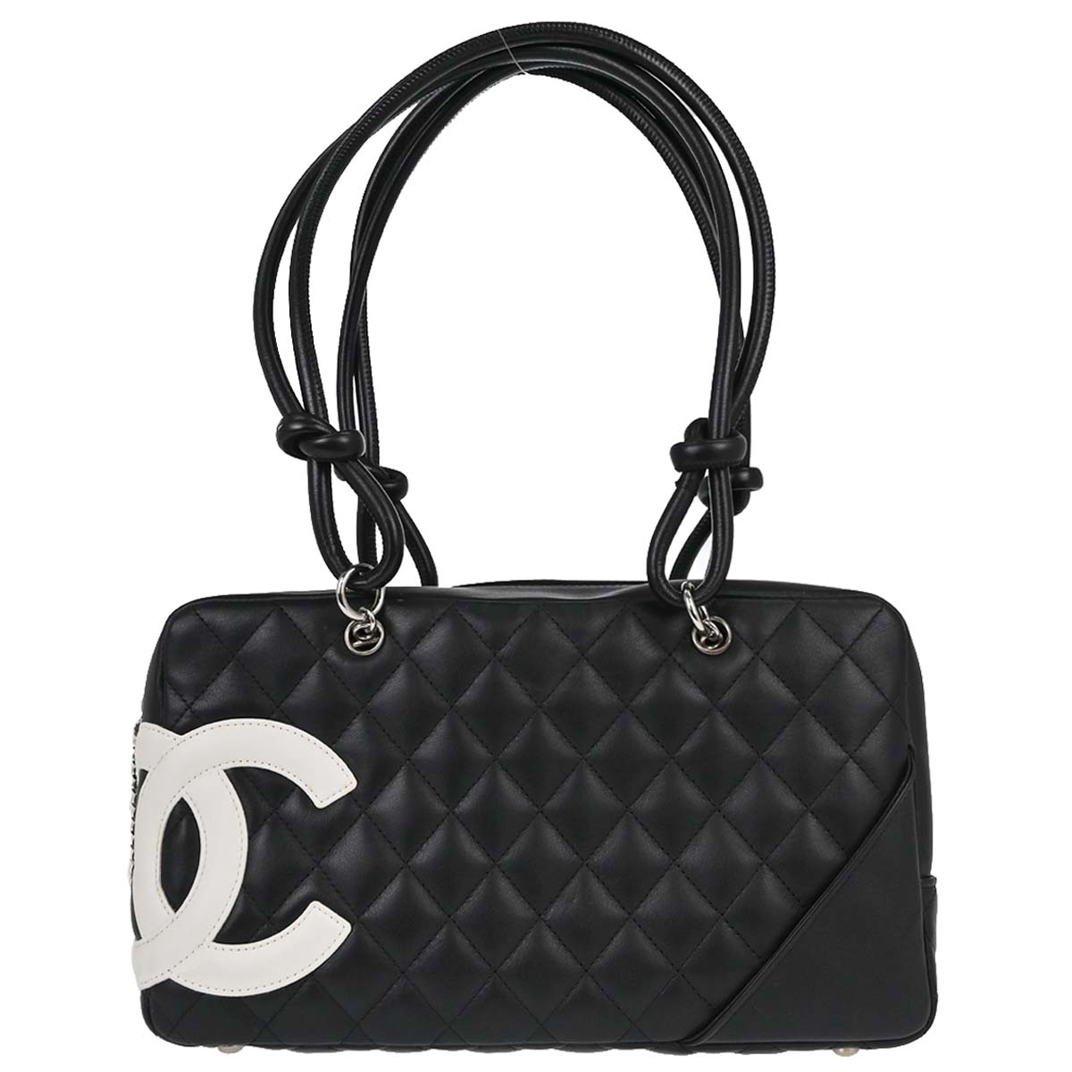Chanel Black Calfskin Cambon Ligne Bowling Bag 27