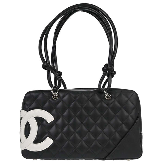 Chanel Black Calfskin Cambon Ligne Bowling Bag 27