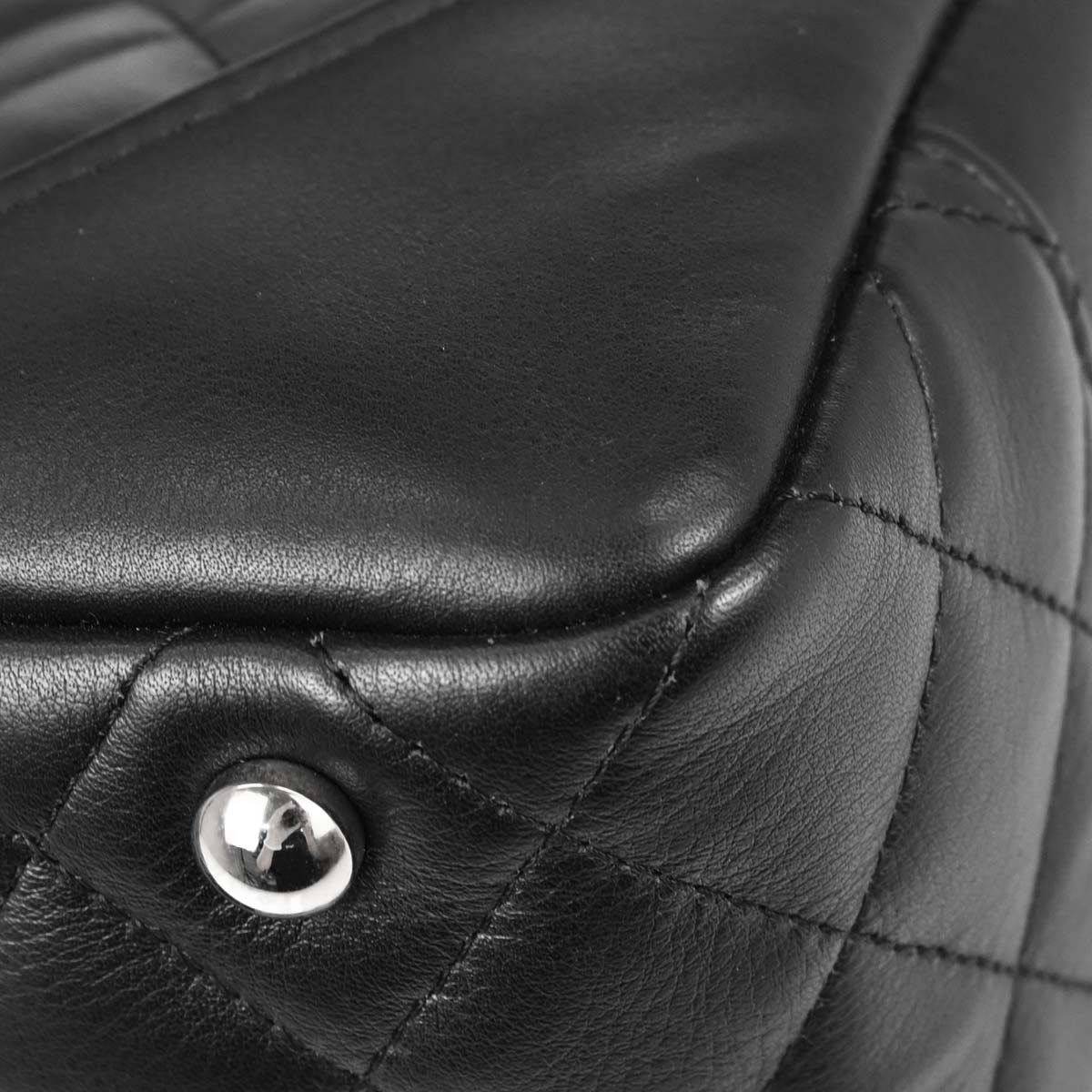 Chanel Black Calfskin Cambon Ligne Bowling Bag 27