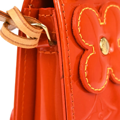 Louis Vuitton Orange Vernis Flower Lexington Handbag M92247