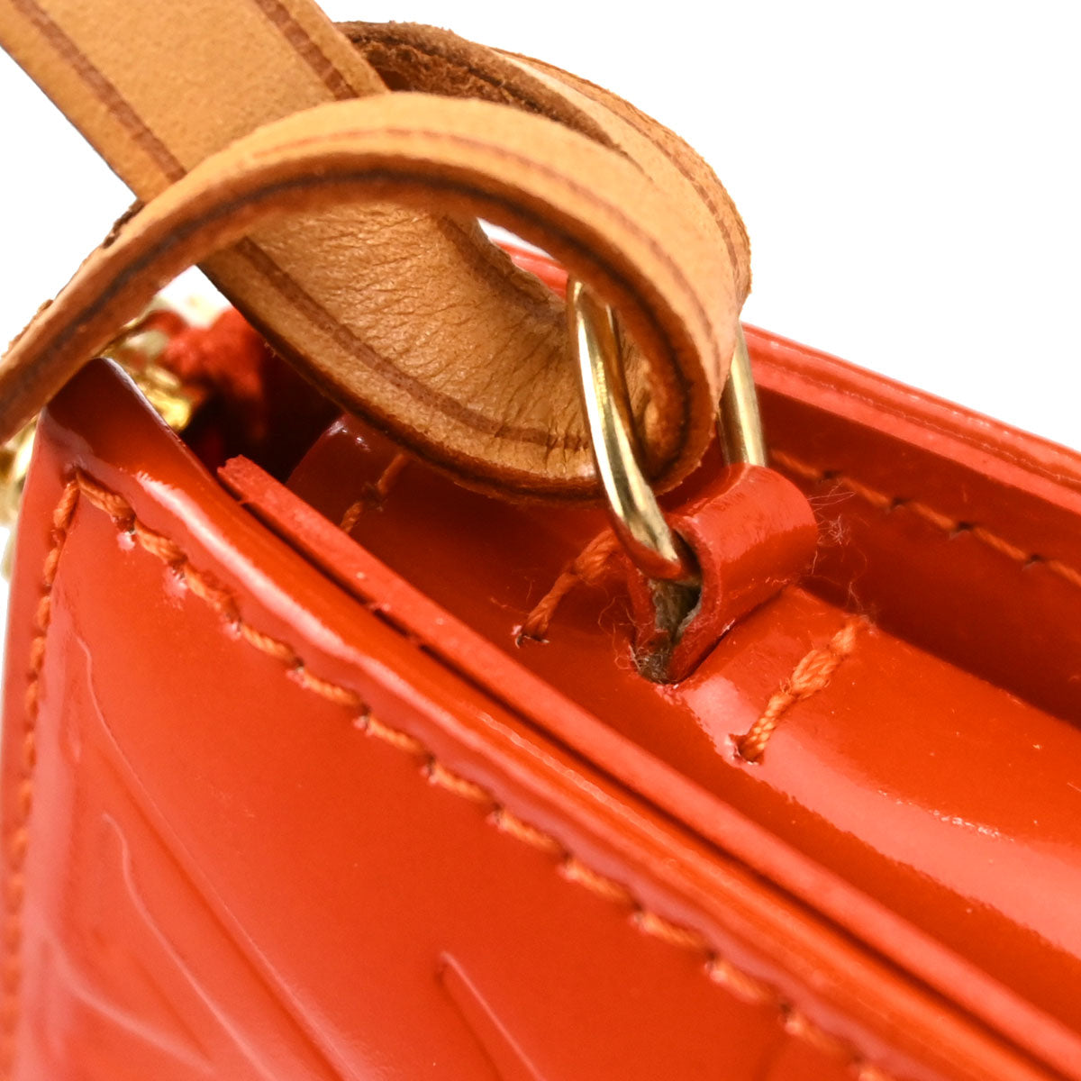 Louis Vuitton Orange Vernis Flower Lexington Handbag M92247