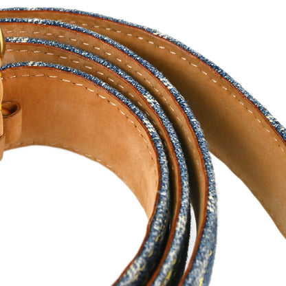 Louis Vuitton Blue Monogram Ceinture Belt M6921U #90/36 Small Good