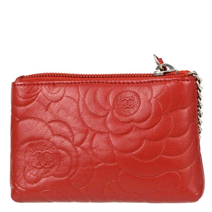 Chanel 2011 Red Lambskin Coin Purse Wallet