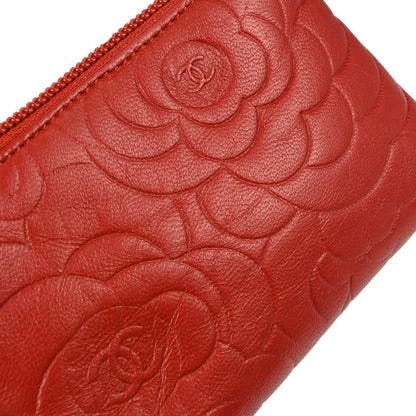Chanel 2011 Red Lambskin Coin Purse Wallet