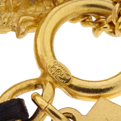 Chanel Icon Gold Chain Bracelet Costume Pearl Leather 95A