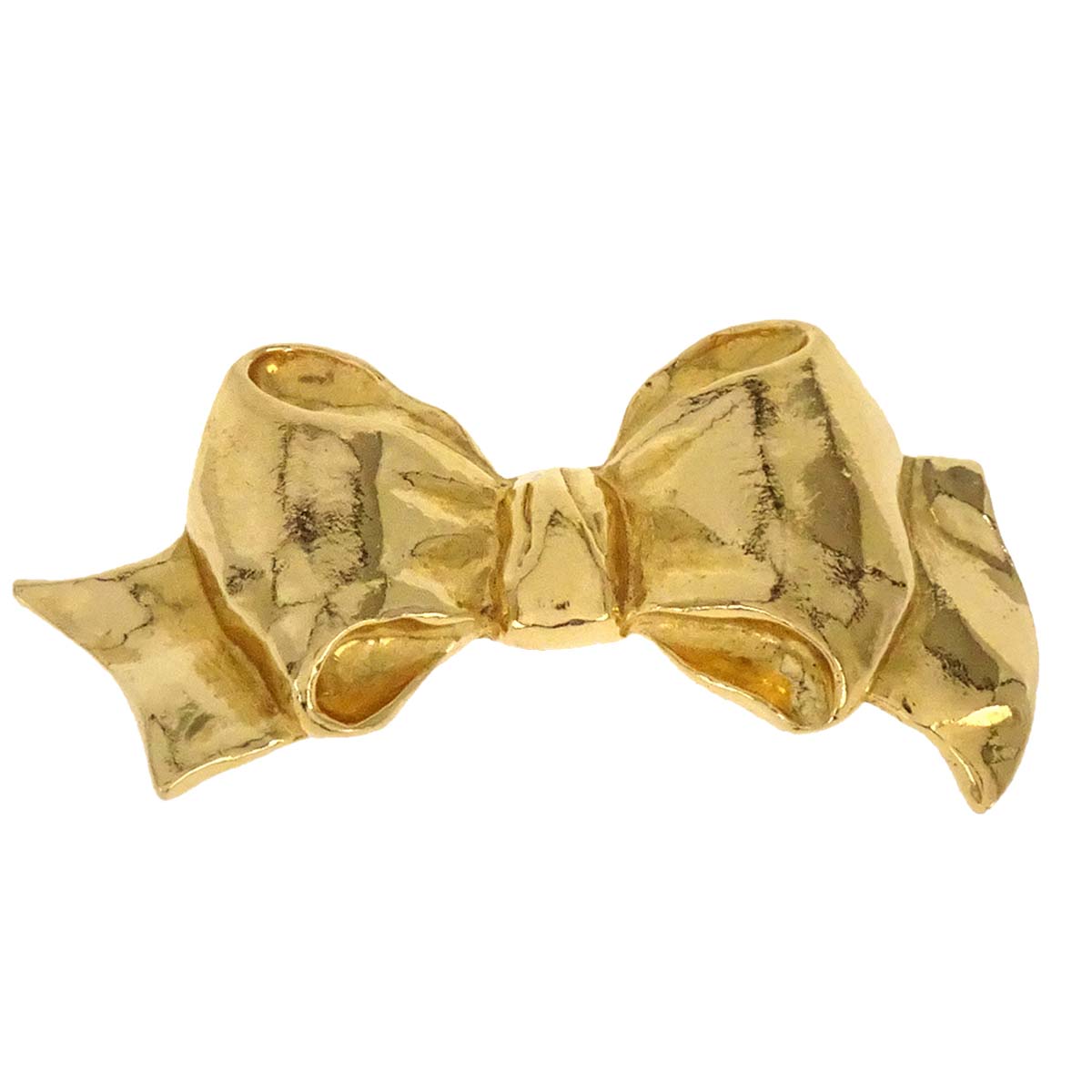 Chanel Bow Brooch Pin Gold