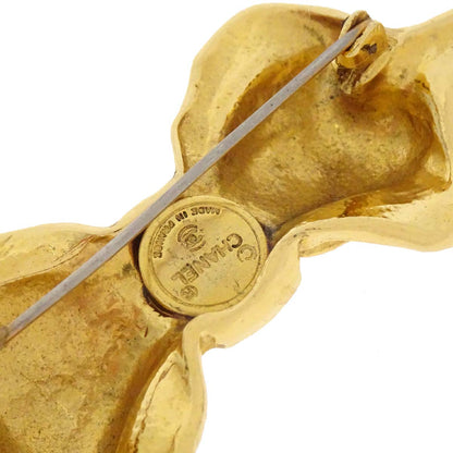 Chanel Bow Brooch Pin Gold