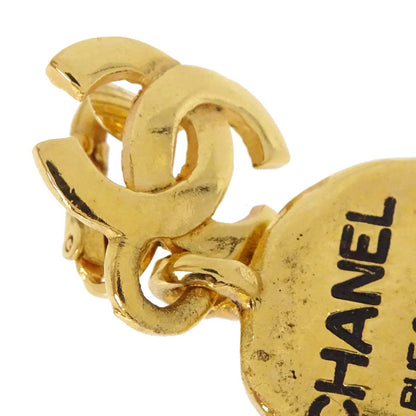 Chanel Dangle Clip-On Earrings Oval CC Gold