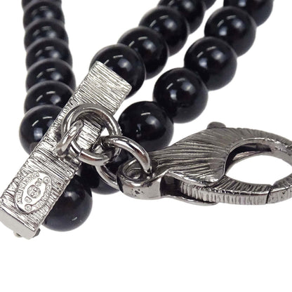 Chanel CC Silver Costume Pearl Chain Necklace