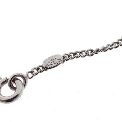 Chanel CC Chain Necklace Silver Black 07V